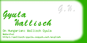 gyula wallisch business card